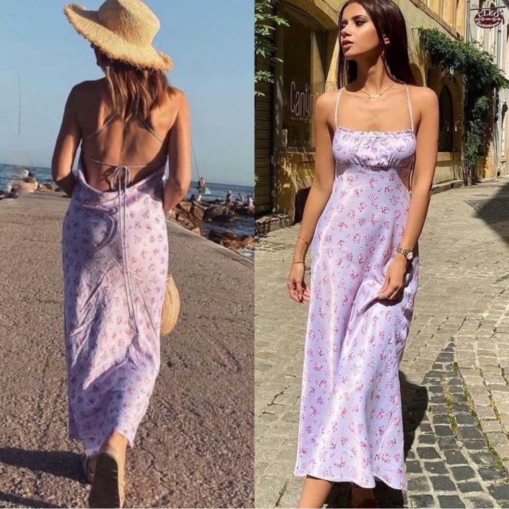 Floral Lavender Maxi Dress